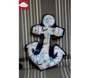 Stickserie ITH - Anker AHOI & MOIN - zum WENDEN plus ANHÄNGER, Appli & STECKER